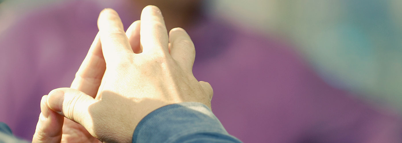 Close-up picture: hands.