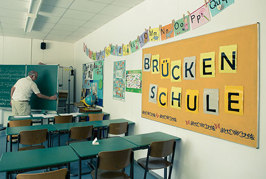 Ein Klassenzimmer der Brückenschule.